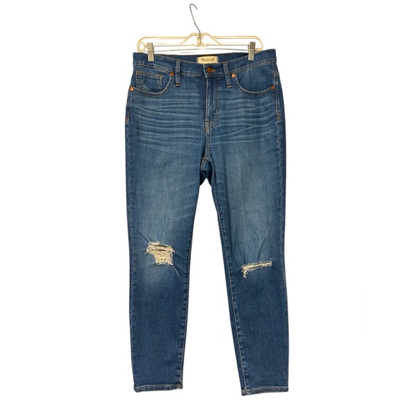 Madewell Denim - Women’s Madewell 9” High Rise Skinny Crop Distressed Jeans size 29